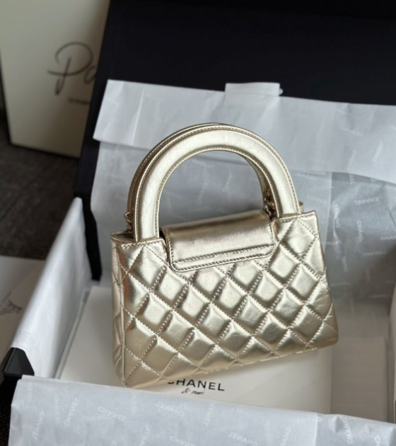 Ch**el 23K Kelly Handle Bag AS4416 Size 13-19-7cm Master Quality