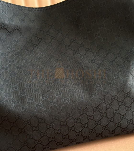 Gvc*1 Beatrix Black Calfskin Shoulder Bag with Horsebit Detail Model 850546 Italy Size 40x36x12cm Master Quality