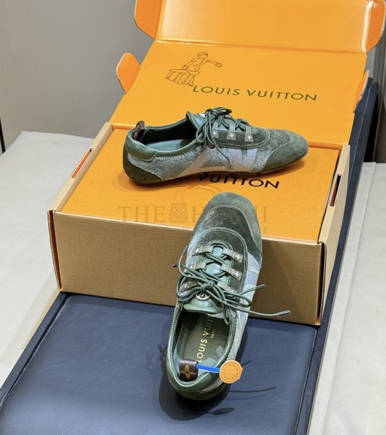 L0vis Vvtt0n LV Arrival Lambskin Ballet Flats with Floral Sole Green Master Quality