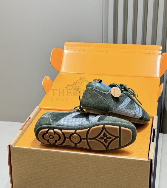 L0vis Vvtt0n LV Arrival Lambskin Ballet Flats with Floral Sole Green Master Quality