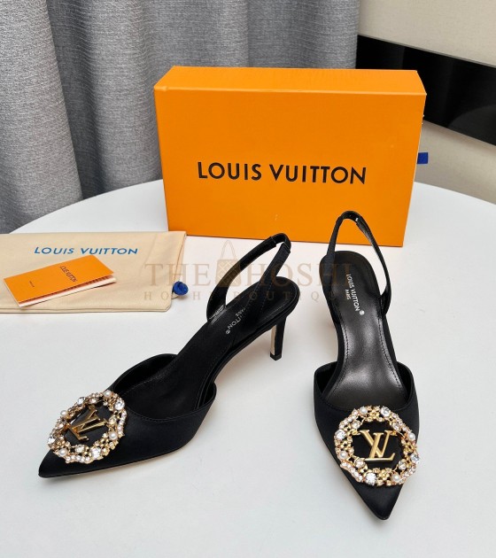L0vis Vvtt0n LV Silk Heels 100% Black Women