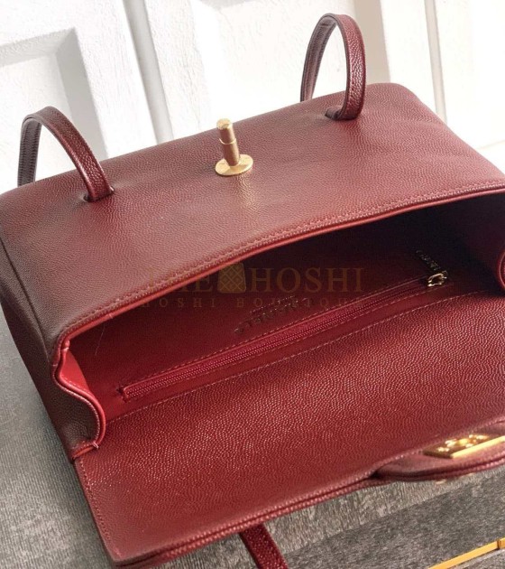 Ch**el Large Button Bag Red Lambskin 15*22*7cm  Master Quality