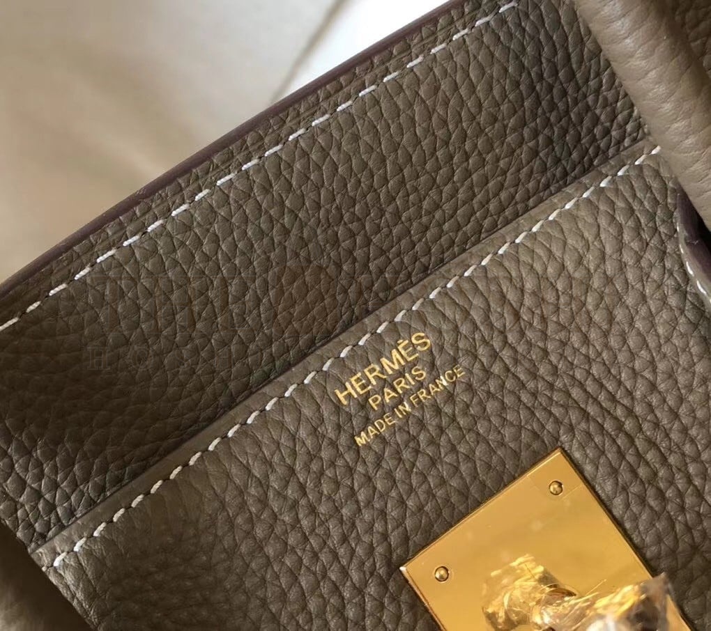 H**me5 Birkin 30 Bag in Taupe Grey Clemence Leather with GHW Master Quality