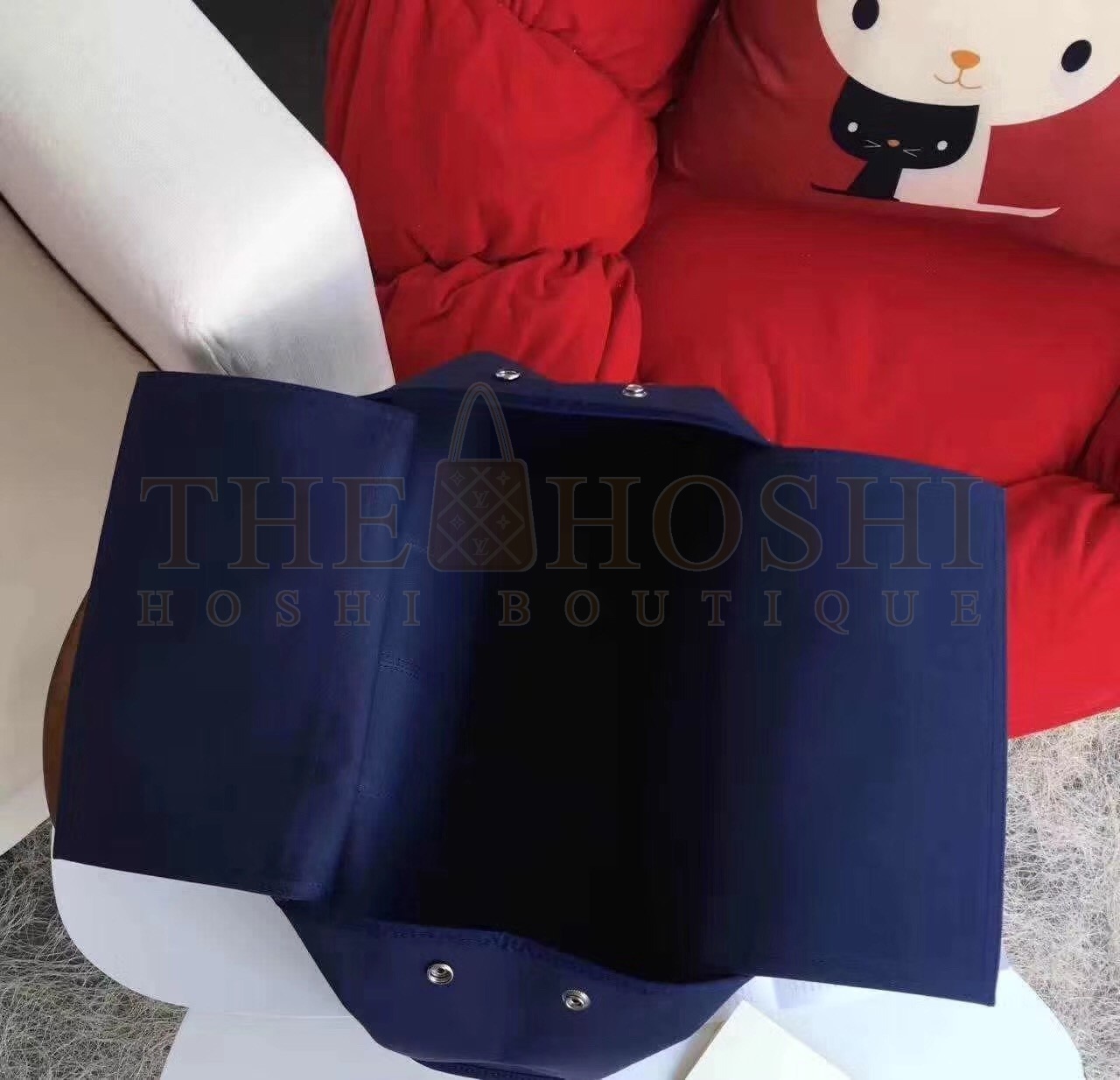 H**me5 Cabag Elan Bag In Dark Blue Canvas Master Quality