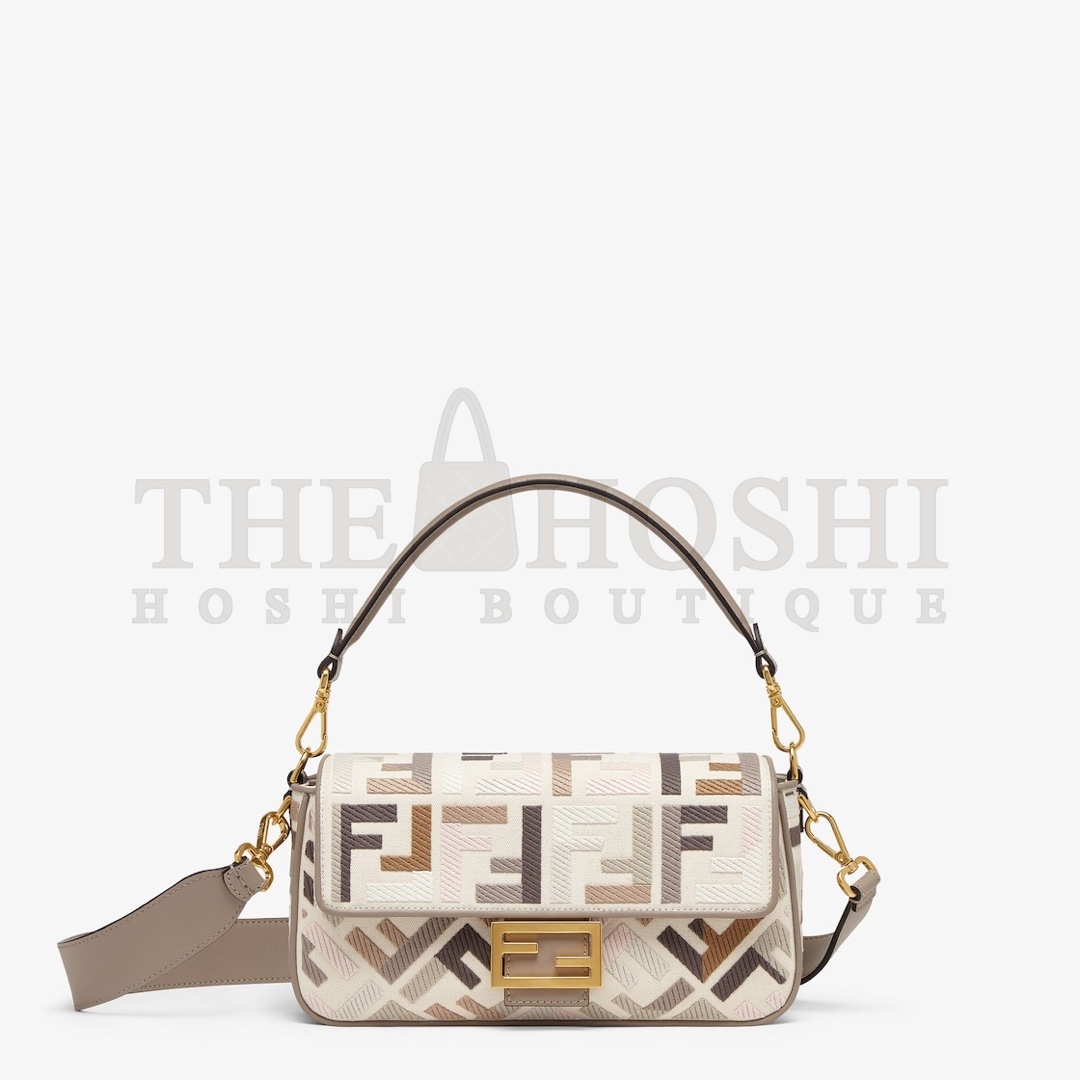 F**di Embroidered Baguette Bag - Multicolor FF Pattern Master Quality