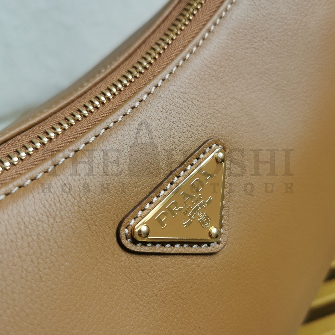 Pra*a Aimee Large Shoulder Bag in Brown Leather Master Quality