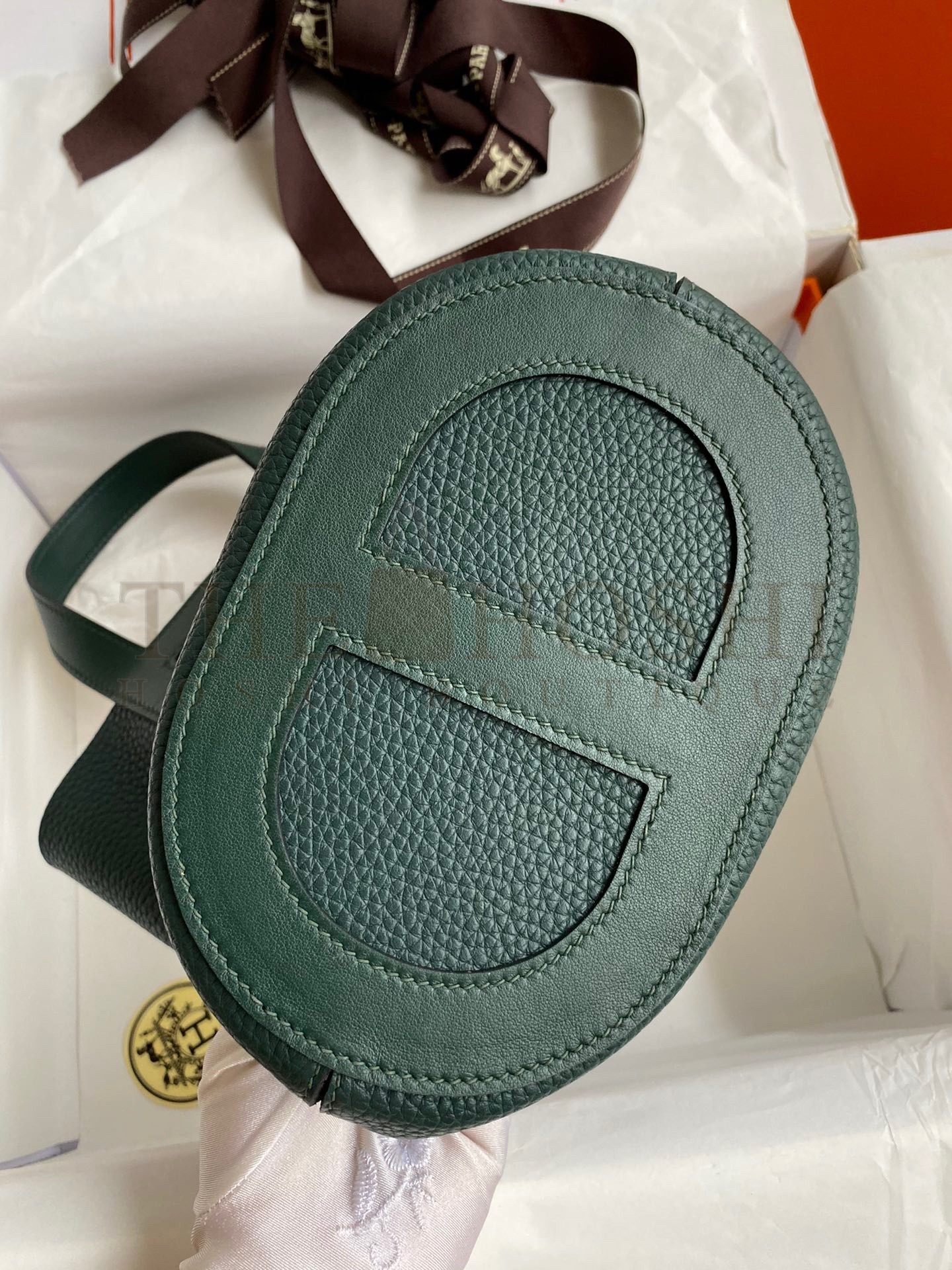 H**me5 In The Loop 18 Handmade Bag in Vert Cypres Clemence Leather Master Quality