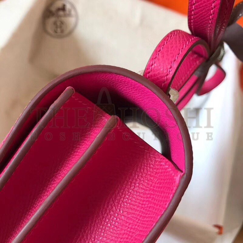 H**me5 Mini Constance 18cm Rose Red Epsom Bag Master Quality