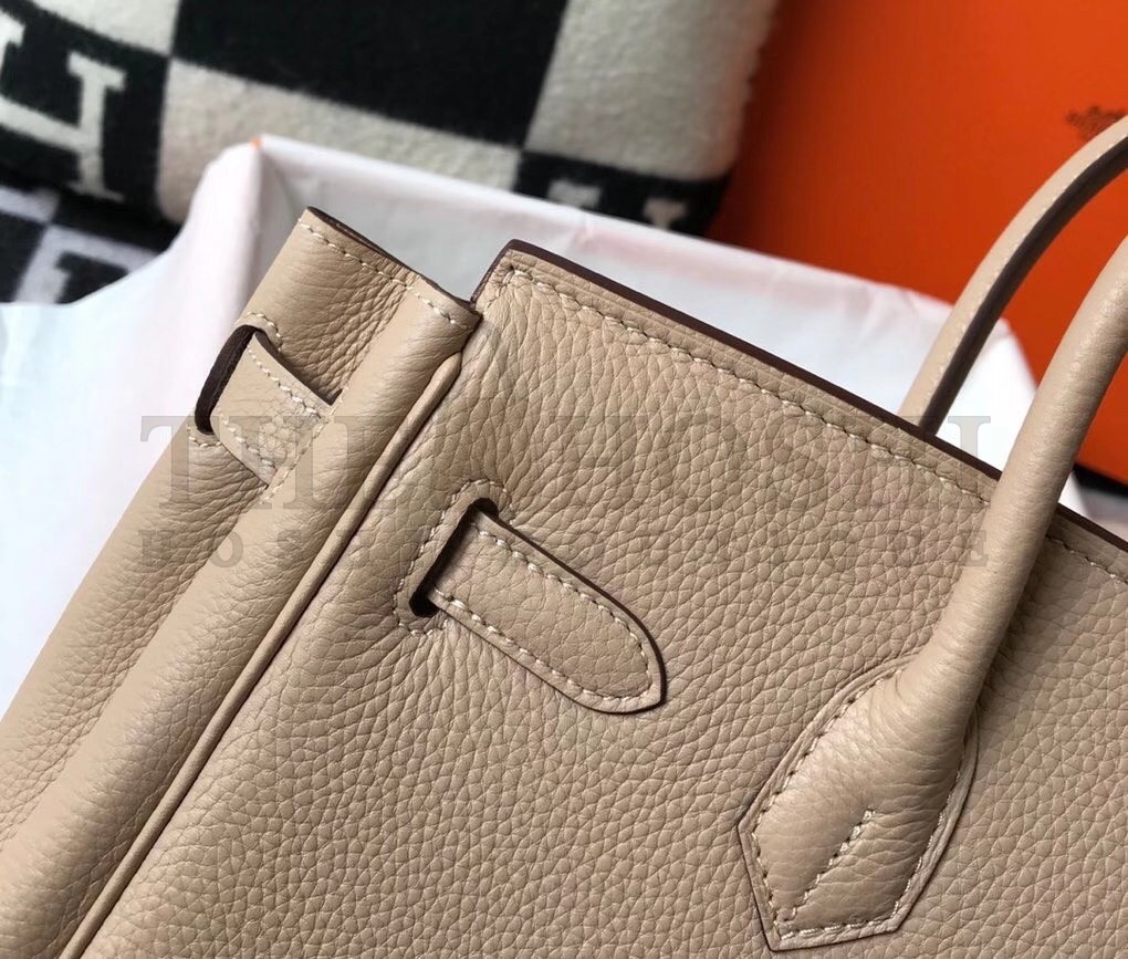H**me5 Birkin 35 Bag in Trench Clemence Leather with GHW Master Quality