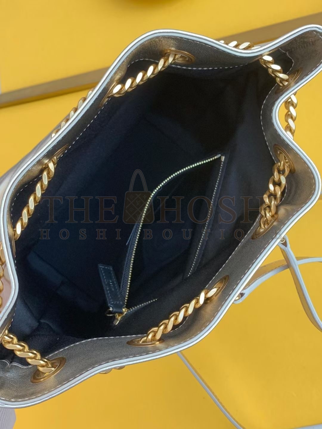 Sa1nt Lau*nt Joe Backpack In Gold Lame Leather Master Quality