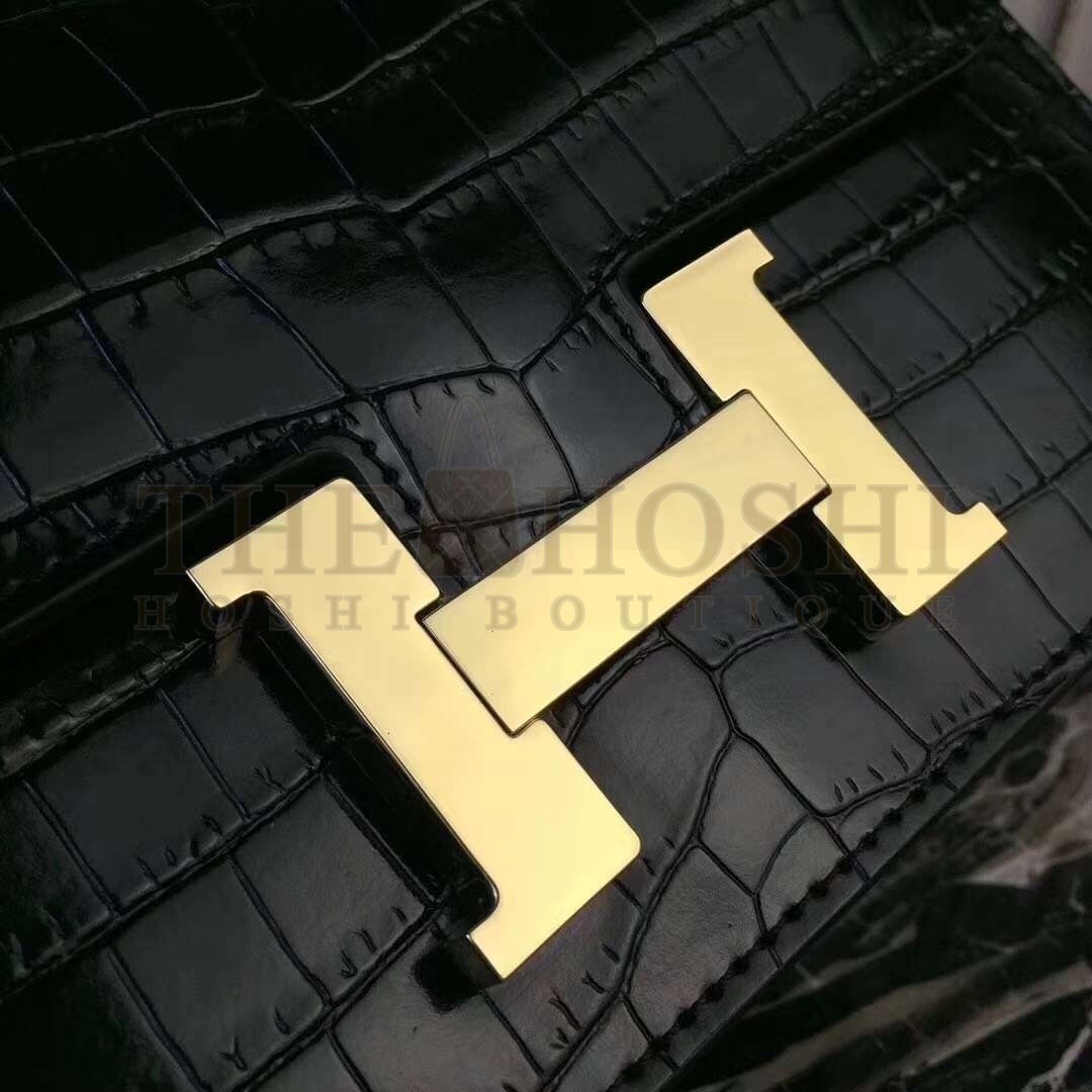 H**me5 Black Constance MM 24cm Crocodile Bag Master Quality