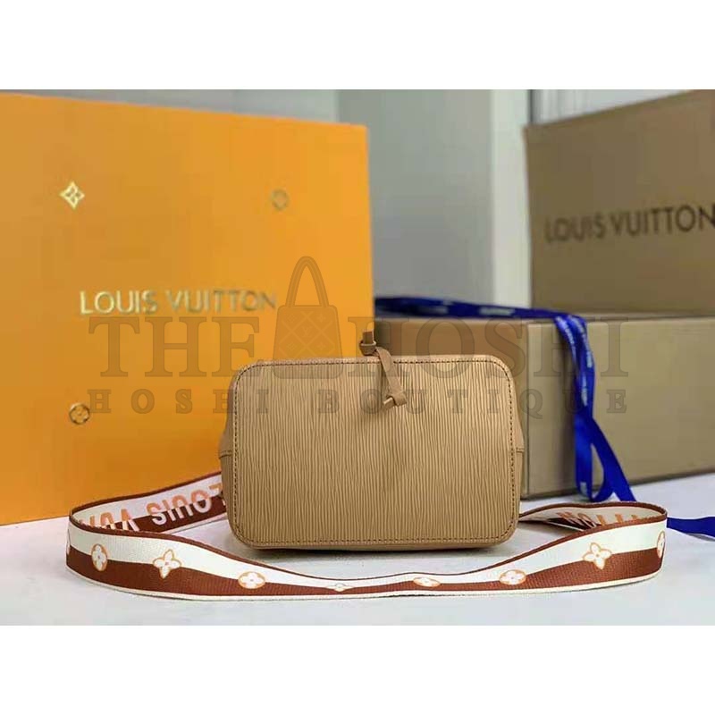 L0vis Vvtt0n LV Women NéoNoé BB Bucket Bag Gold Epi Grained Cowhide Master Quality