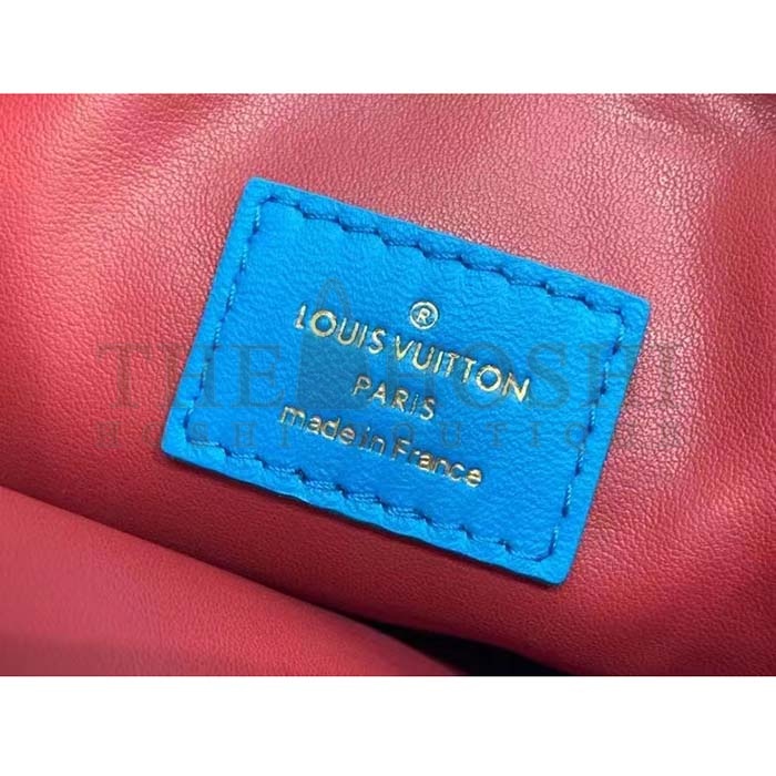 L0vis Vvtt0n LV Women Coussin MM Handbag Blue Lambskin Zip Closure Master Quality