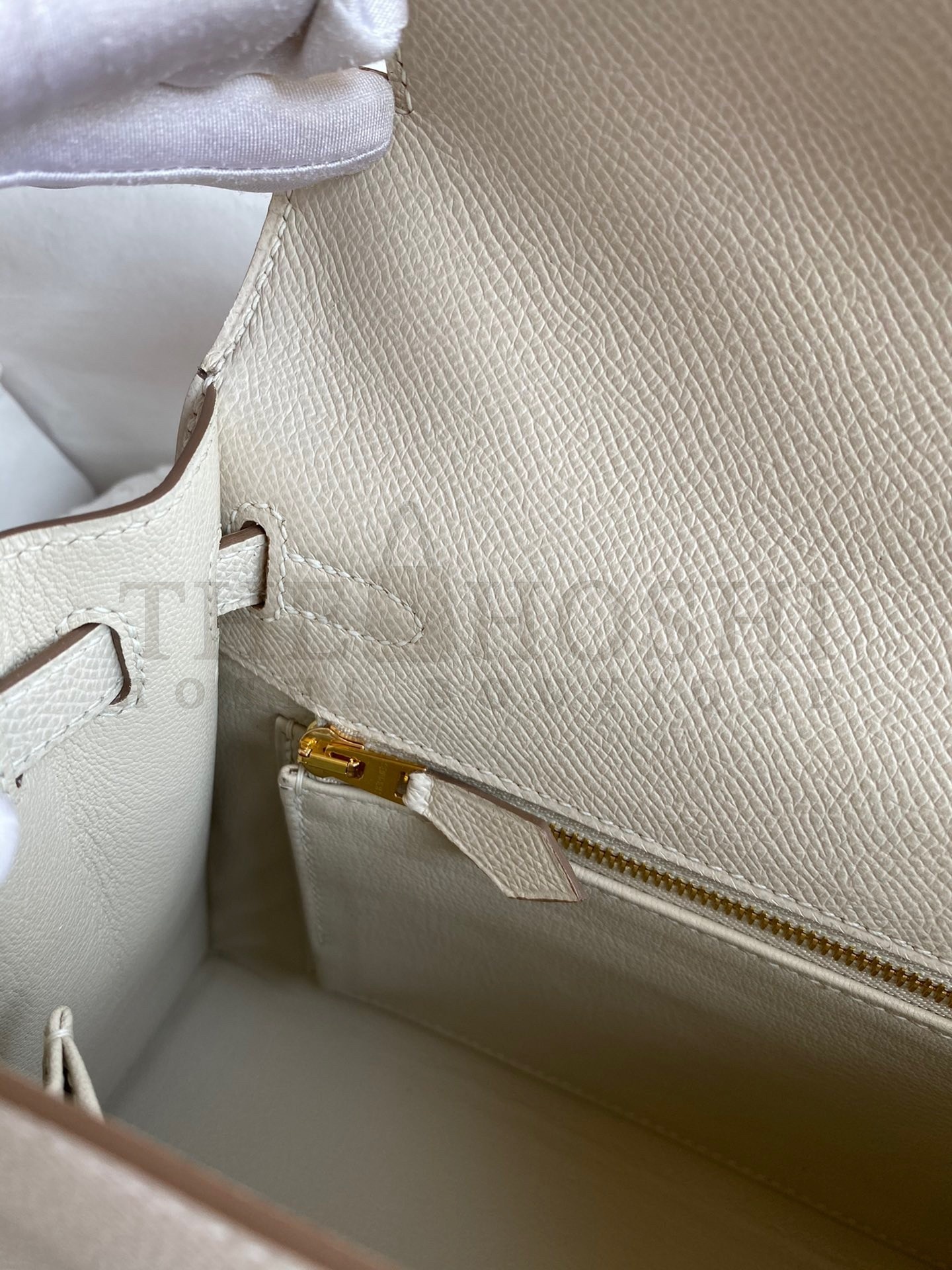H**me5 Epsom Kelly 25cm Sellier Handmade White Bag Master Quality