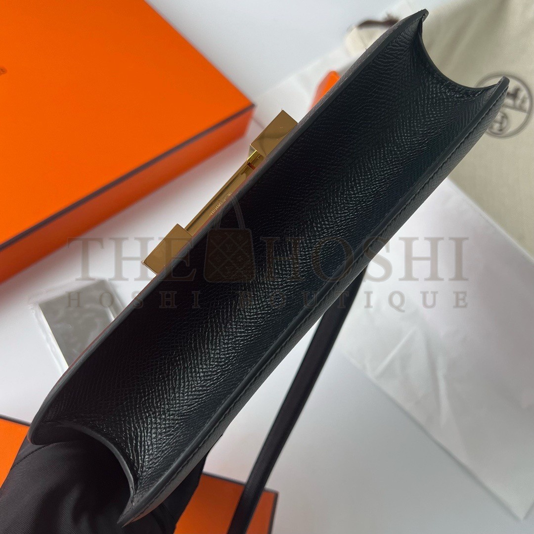 H**me5 Constance 1-24 Mirror Bag In Black Epsom Calfskin Master Quality