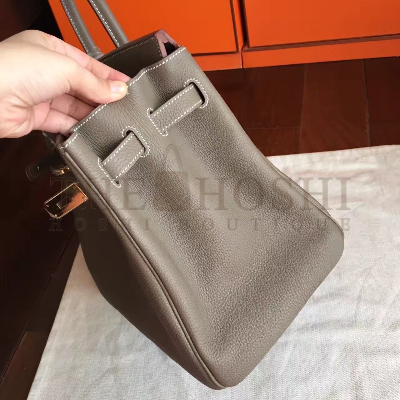 H**me5 Etoupe Clemence Birkin 40cm Handmade Bag Master Quality
