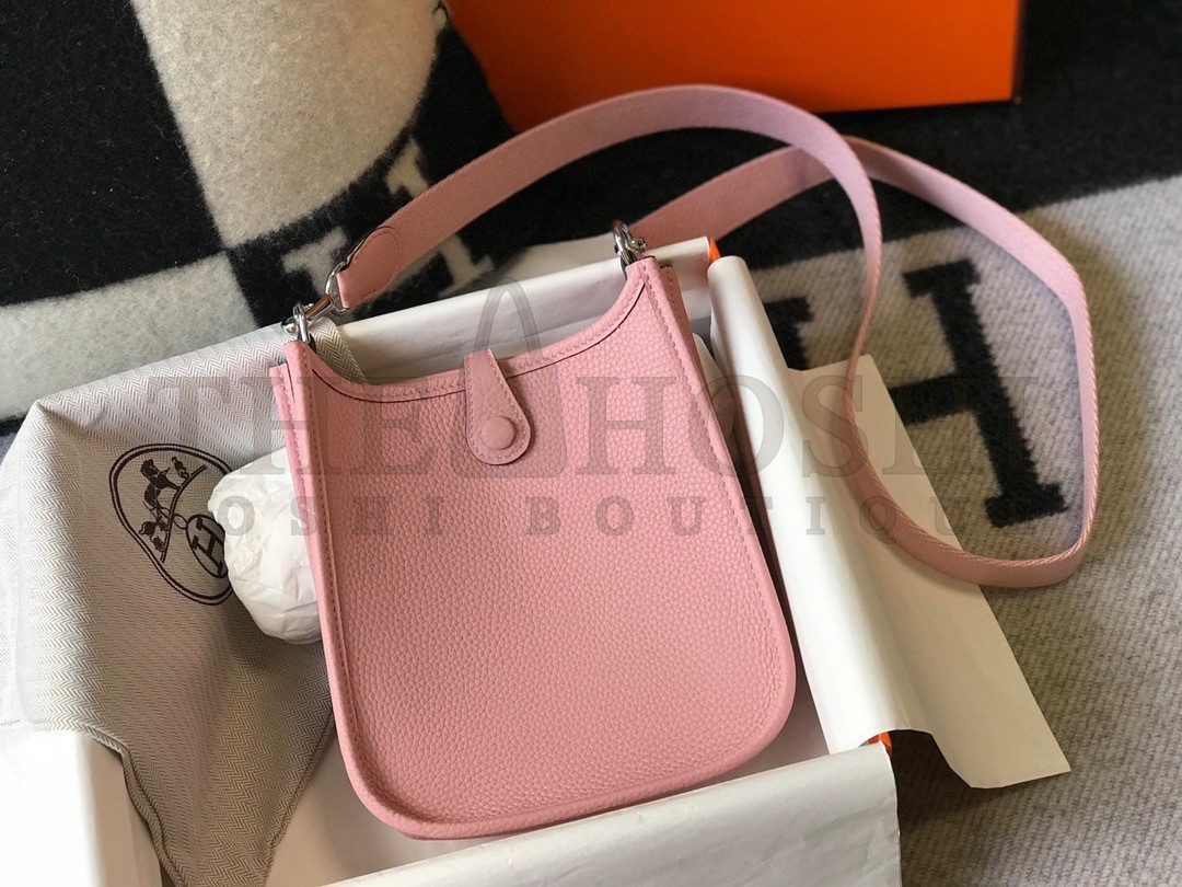 H**me5 Evelyne III Mini Bag In Pink Clemence Leather Master Quality