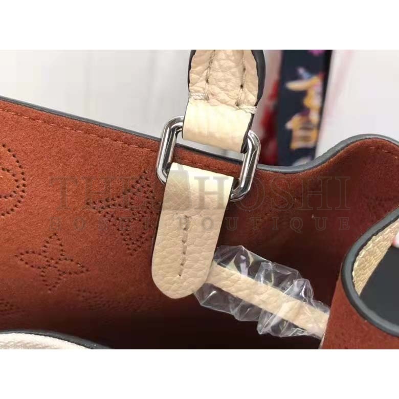 L0vis Vvtt0n LV Women Bella Tote Crème Beige Mahina Perforated Calfskin Calf Master Quality