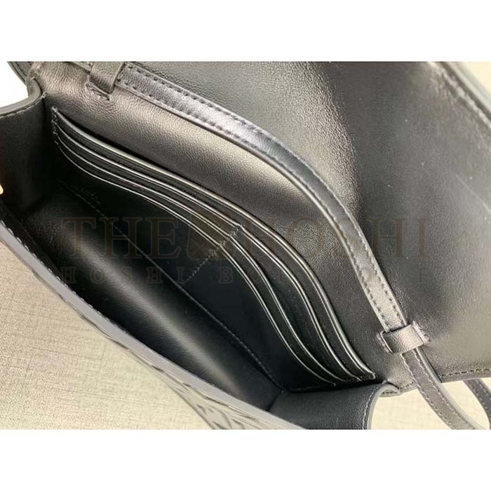 F**di Women FF Wallet On Chain Baguette Black Nappa Leather Wallet Master Quality