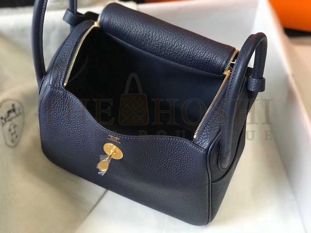 H**me5 Lindy 26cm Bag In Navy Blue Clemence With GHW Master Quality