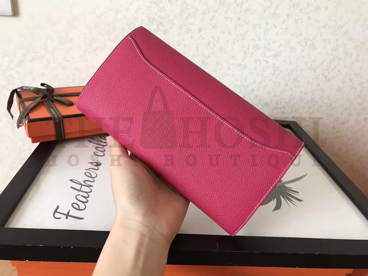H**me5 Peach Epsom Constance Long Wallet Master Quality