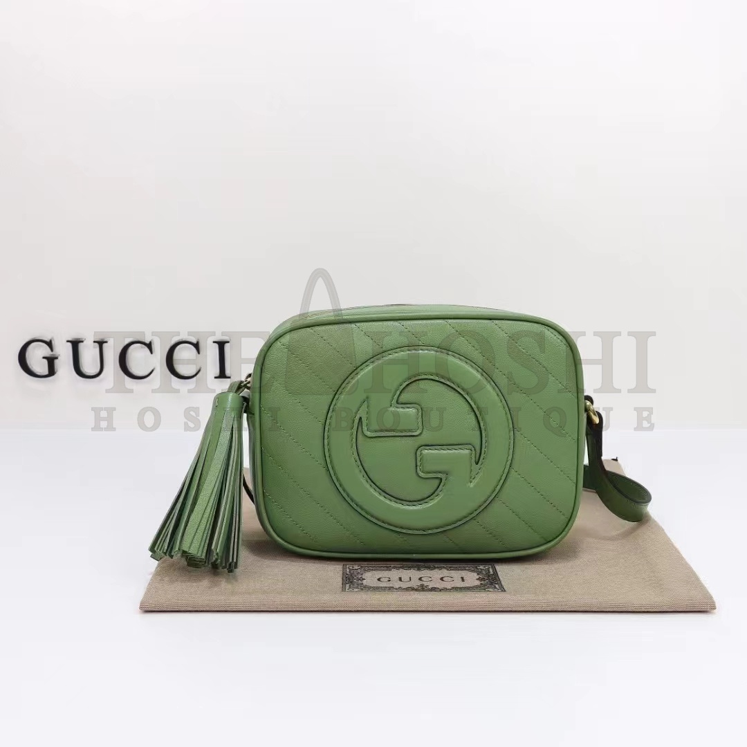 Gvc*1 Women GG Blondie Small Shoulder Bag Green Leather Zipper Closure Master Quality