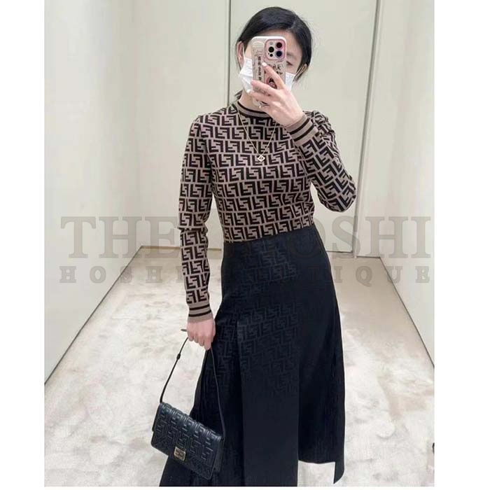 F**di Women FF Wallet On Chain Baguette Black Nappa Leather Wallet Master Quality