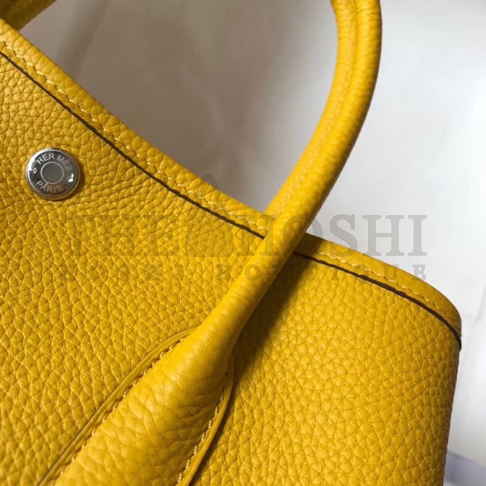 H**me5 Garden Party 30 Bag In Yellow Clemence Leather Master Quality