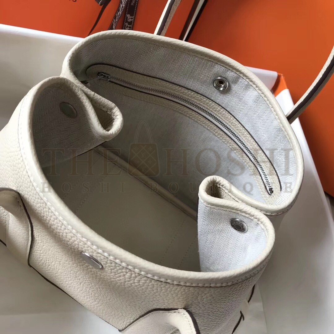 H**me5 Garden Party 36 Bag In White Clemence Leather Master Quality