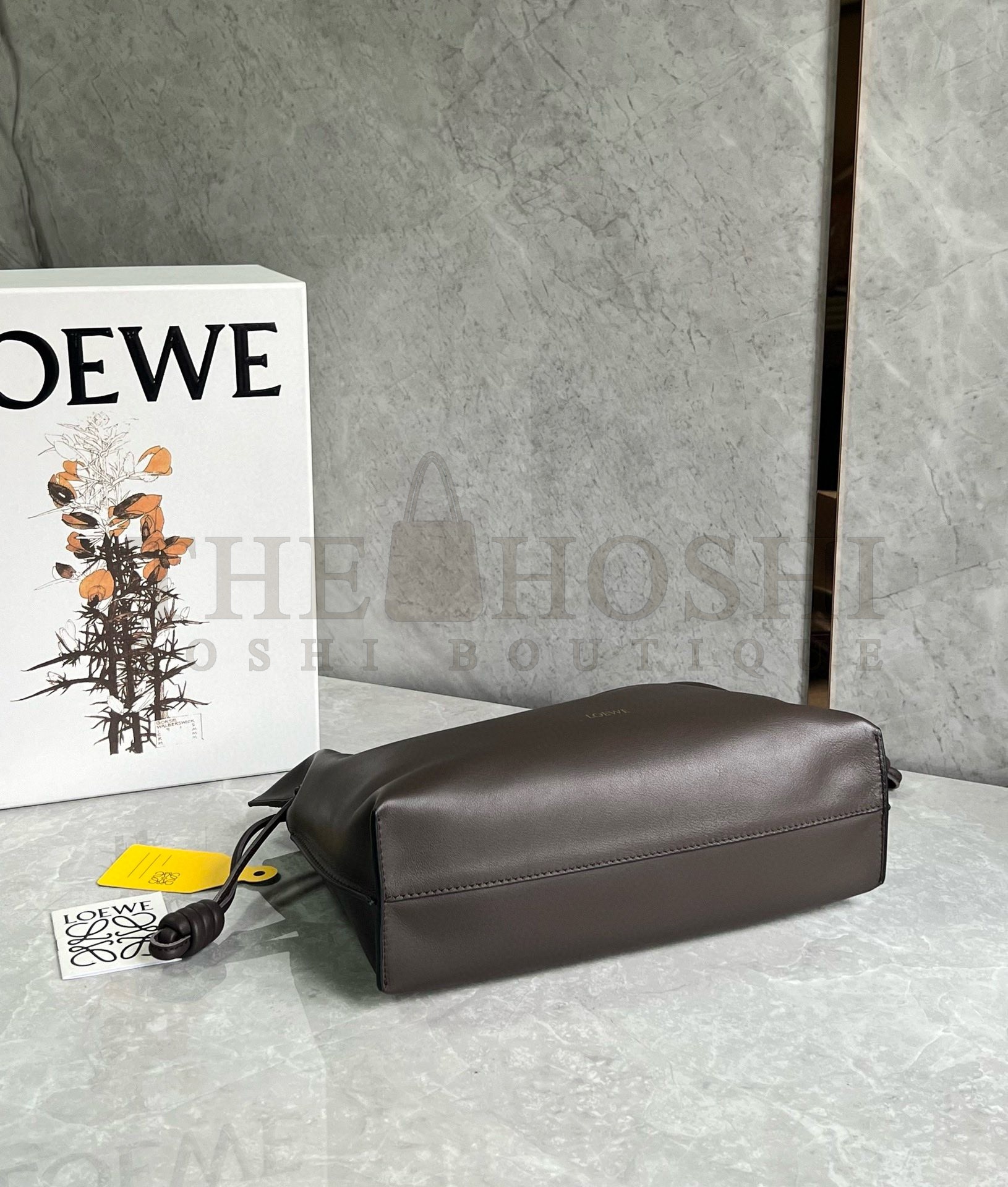 L0ew* Flamenco Clutch Bag in Chocolate Nappa Calfskin size:30cm Master Quality