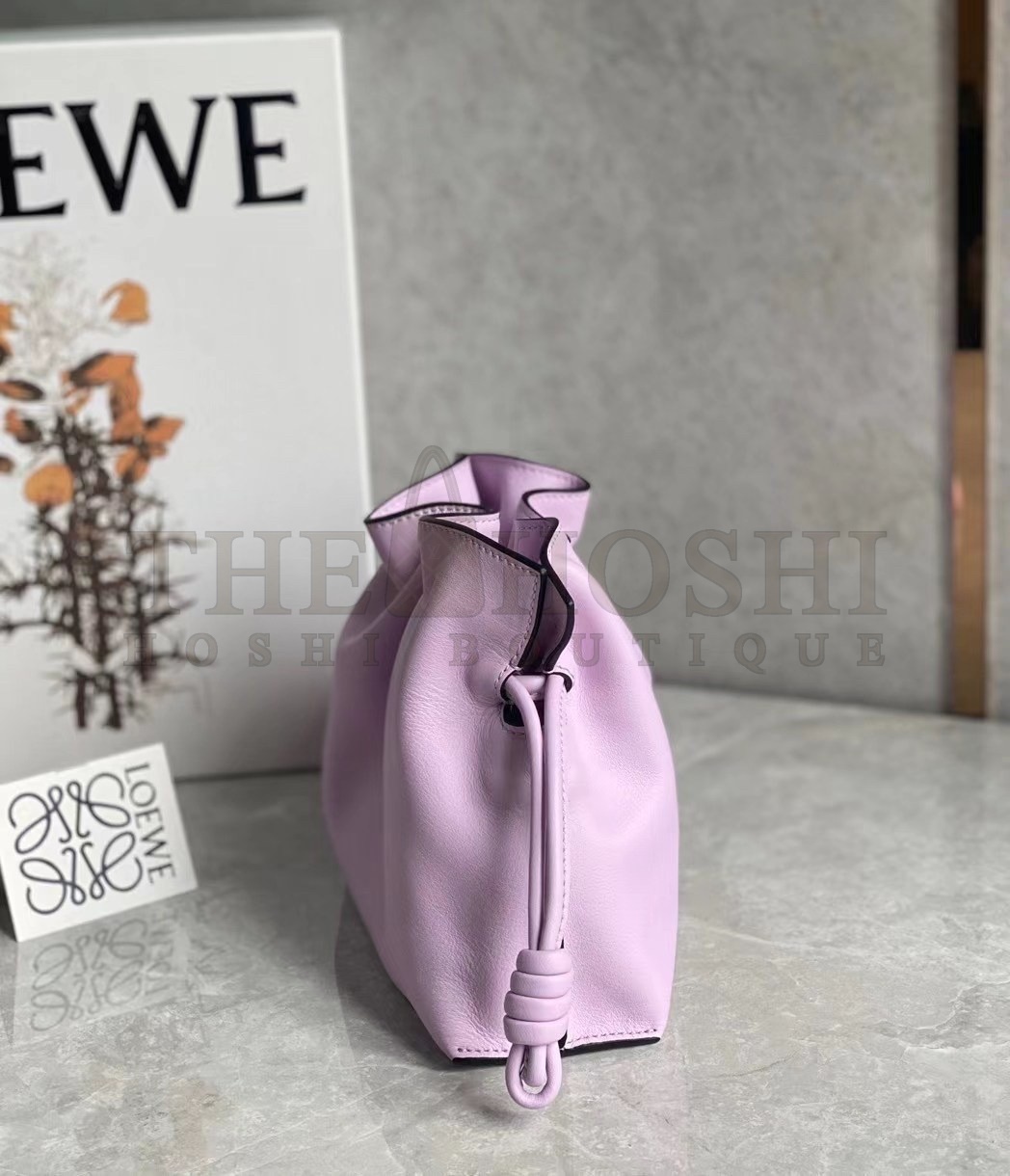 L0ew* Flamenco Mini Clutch In Bloom Orchid Nappa Leather Master Quality
