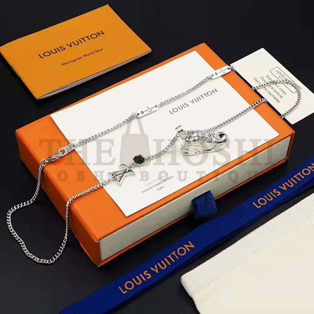 L0vis Vvtt0n Unisex LV Trainer Strass Necklace-Green Master Quality