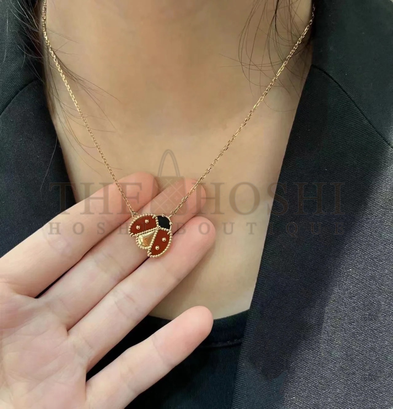 V*n Cl**f & Arpels Lucky Spring pendant, open wings ladybug Master Quality