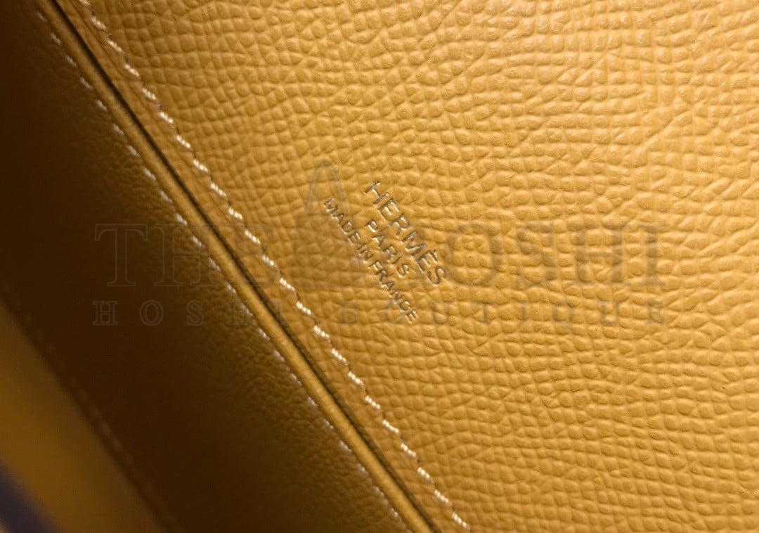 H**me5 Kelly Pochette Clutch Bag In Yellow  Epsom Leather Master Quality