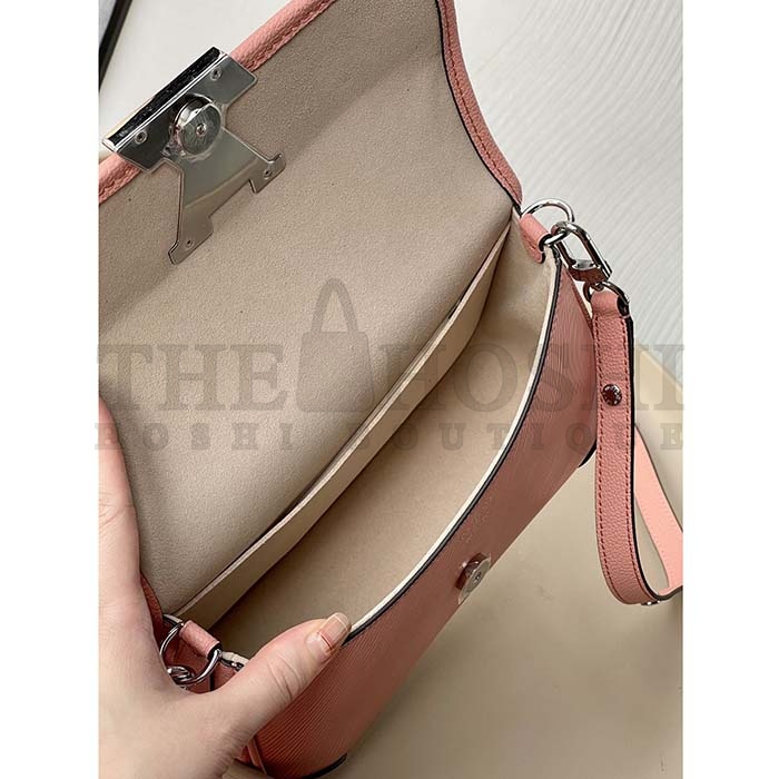 L0vis Vvtt0n LV Women Buci Crossbody Light Pink Epi Grained Smooth Cowhide Leather Master Quality