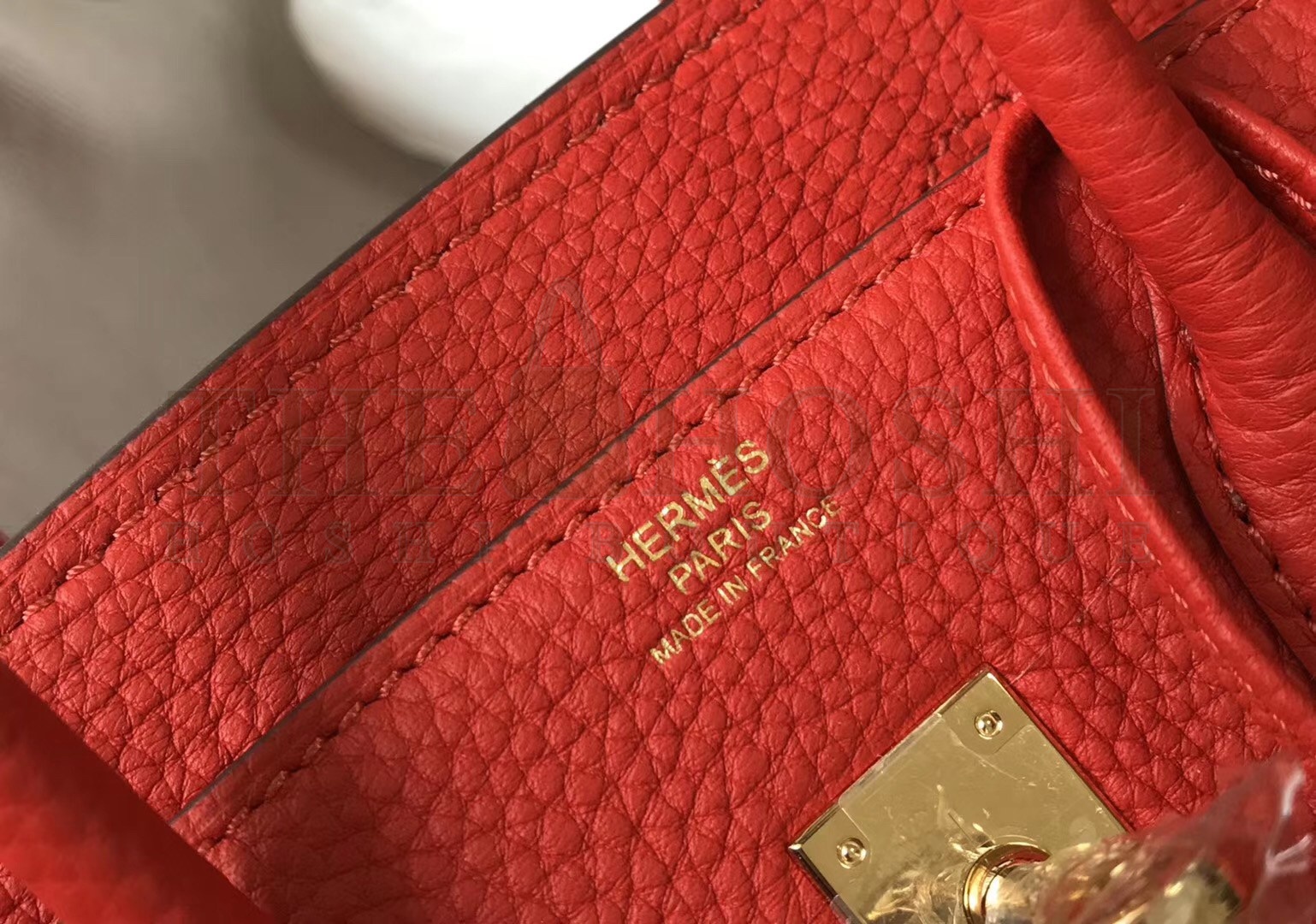 H**me5 Birkin 25 Bag In Red Clemence Leather with GHW Master Quality
