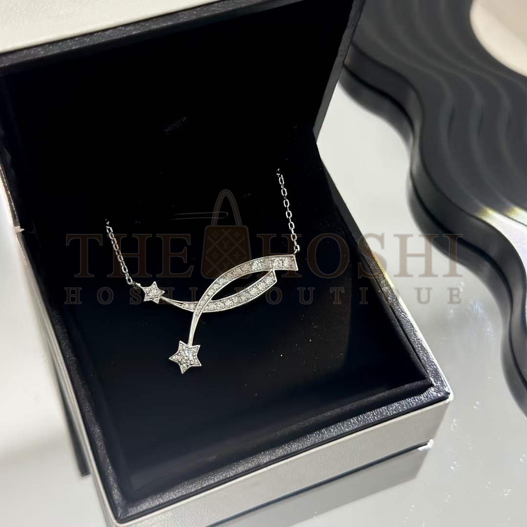Ch**el Women CC Etoile Filante Necklace 18K White Silver D1am0nds Master Quality