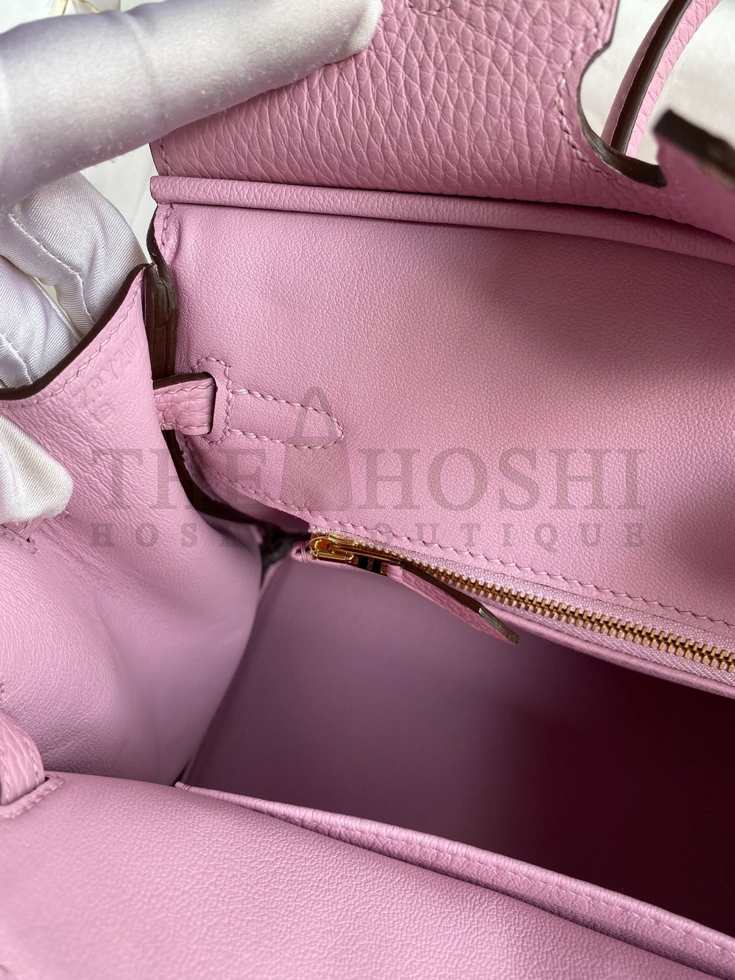 H**me5 Birkin 25 Retourne Handmade Bag In Mauve Sylvestre Clemence Leather Master Quality