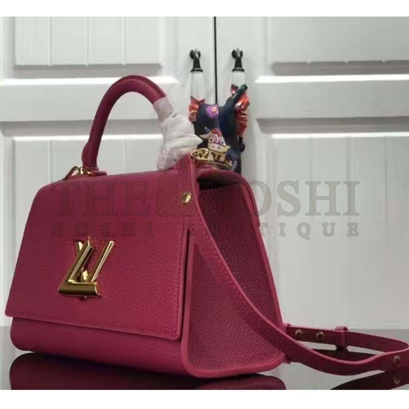 L0vis Vvtt0n LV Women Twist One Handle BB Handbag Dragon Fruit Pink Taurillon Master Quality