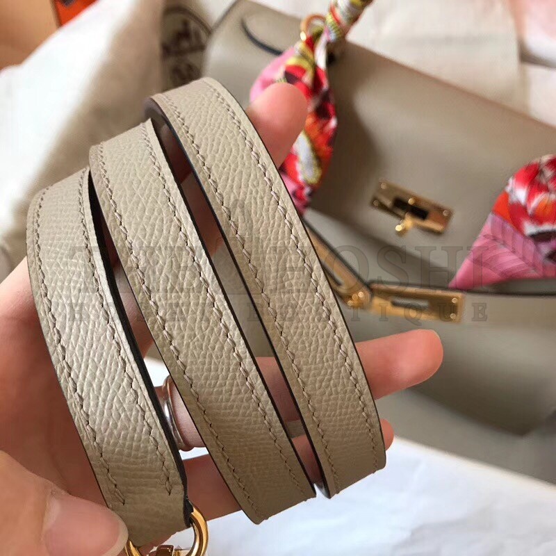 H**me5 Tourterelle Epsom Kelly 28cm Handmade Bag Master Quality