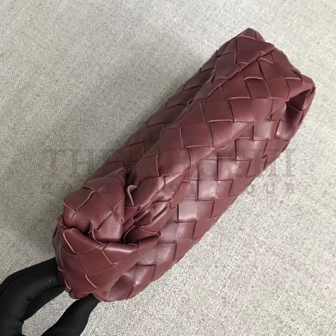 B0tt*ga Ven*ta Mini BV Jodie Bag In Bordeaux Woven Leather Master Quality