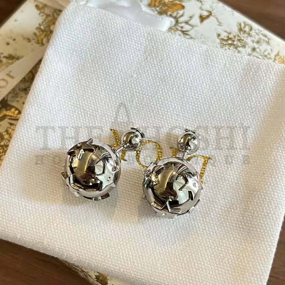 D10r Women Tribales Earrings Silver and Silver-Tone Crystals Master Quality