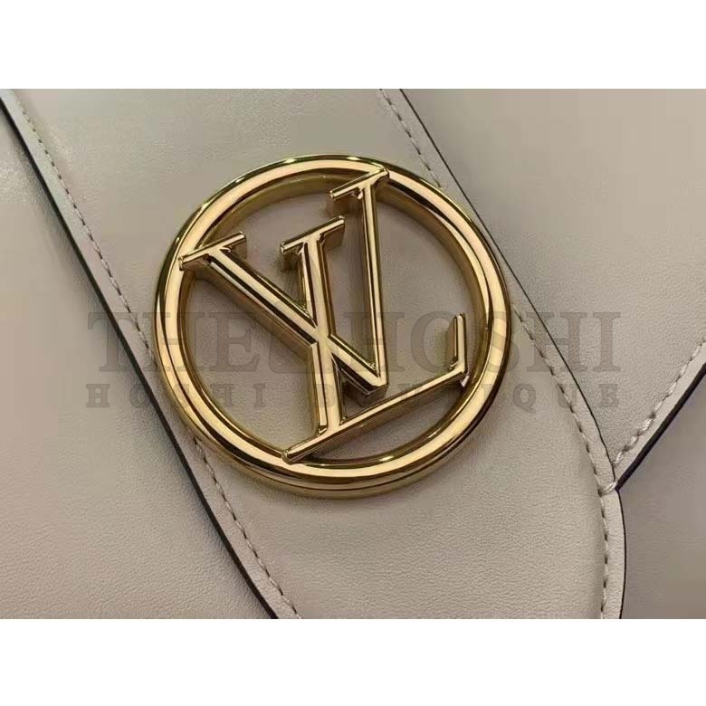 L0vis Vvtt0n LV Women Pont 9 Handbag Cream Smooth Calfskin Cowhide Leather Master Quality
