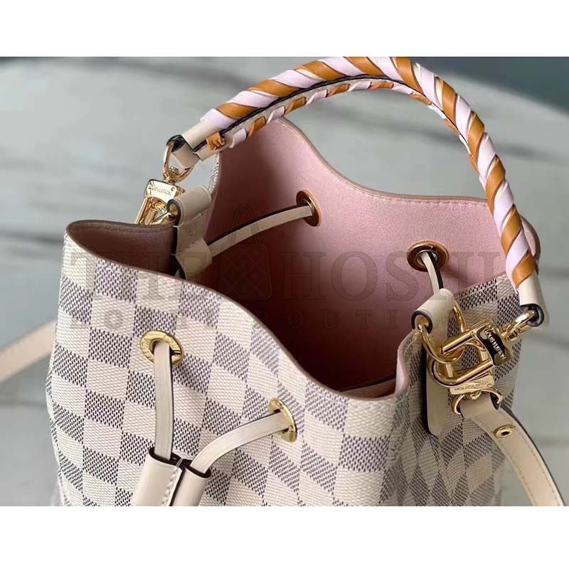 L0vis Vvtt0n LV Women NéoNoé BB Bucket Bag Damier Azur Coated Canvas Master Quality