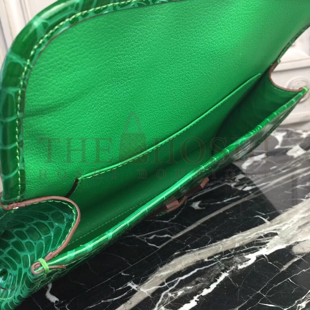 H**me5 Jige Elan 29 Clutch In Bambou Crocodile Leather Master Quality