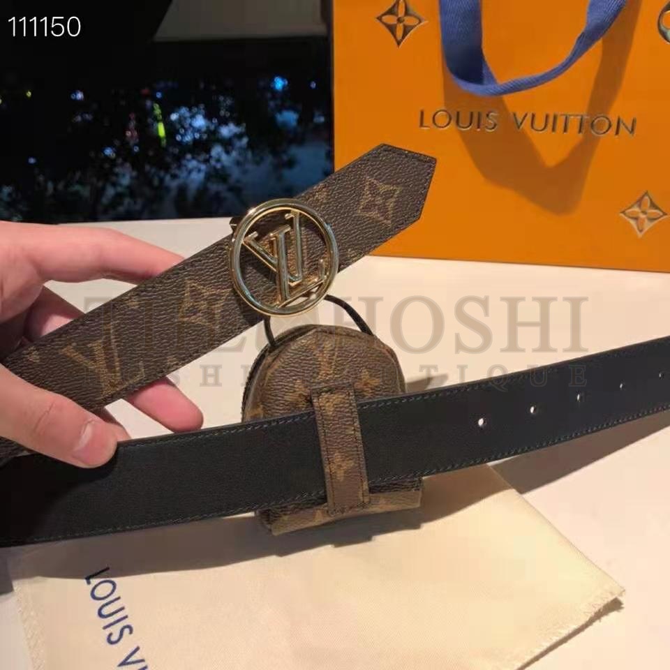 L0vis Vvtt0n LV Women Palm Spring 35mm Belt Monogram Canvas Circle Buckle Master Quality