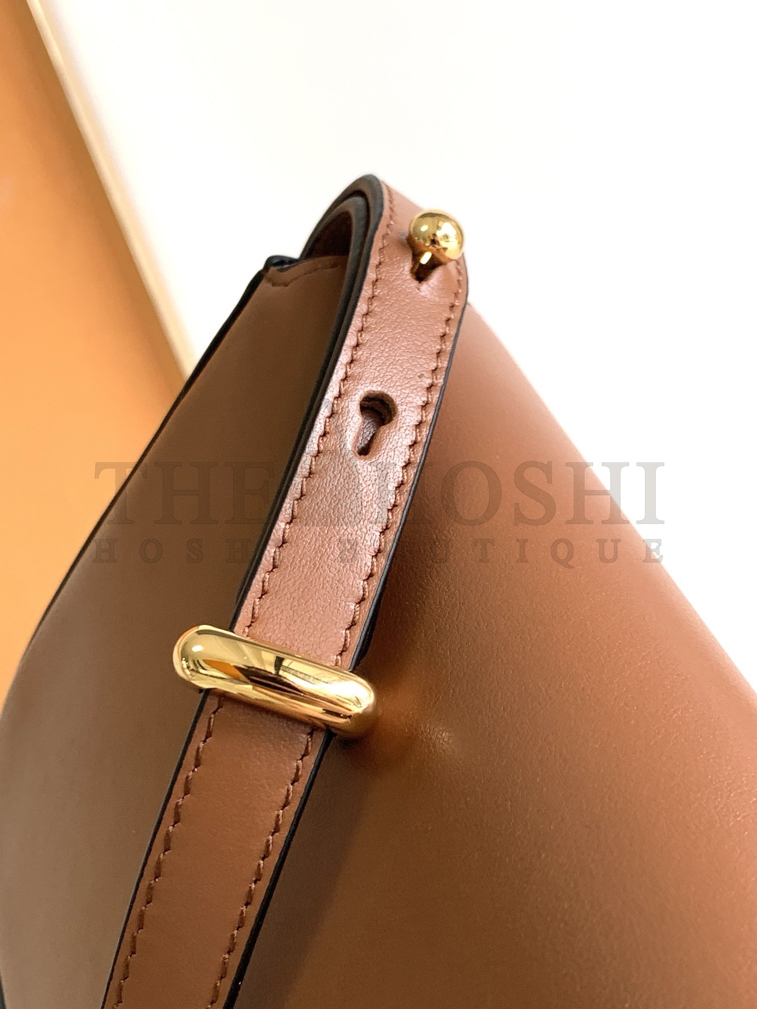 Pra*a Shoulder Bag in Cognac Smooth Calfskin Master Quality