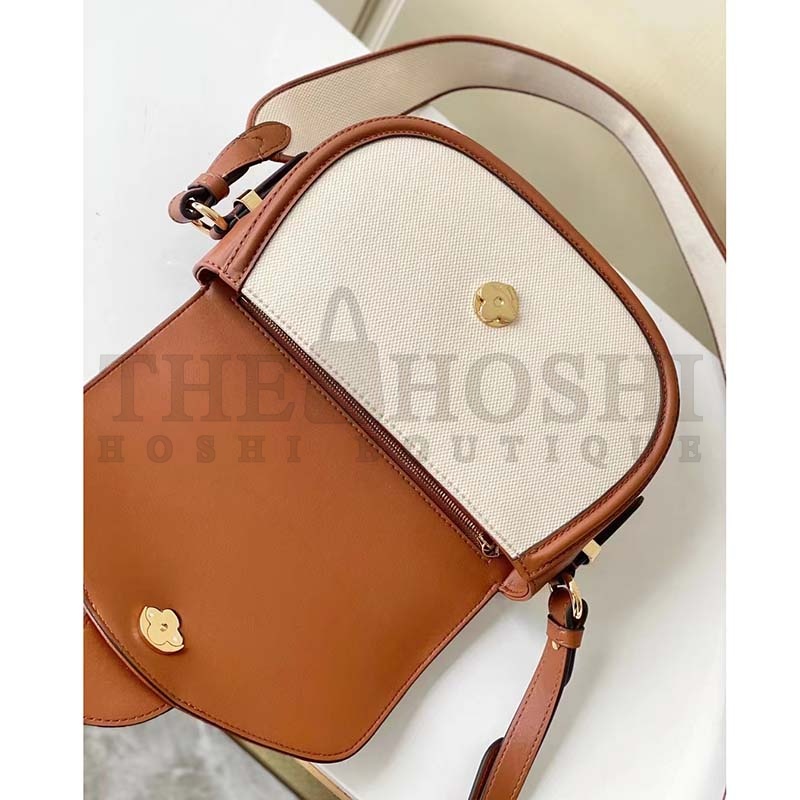 L0vis Vvtt0n LV Women Pont 9 Soft MM Handbag Caramel Brown Canvas Cowhide Master Quality