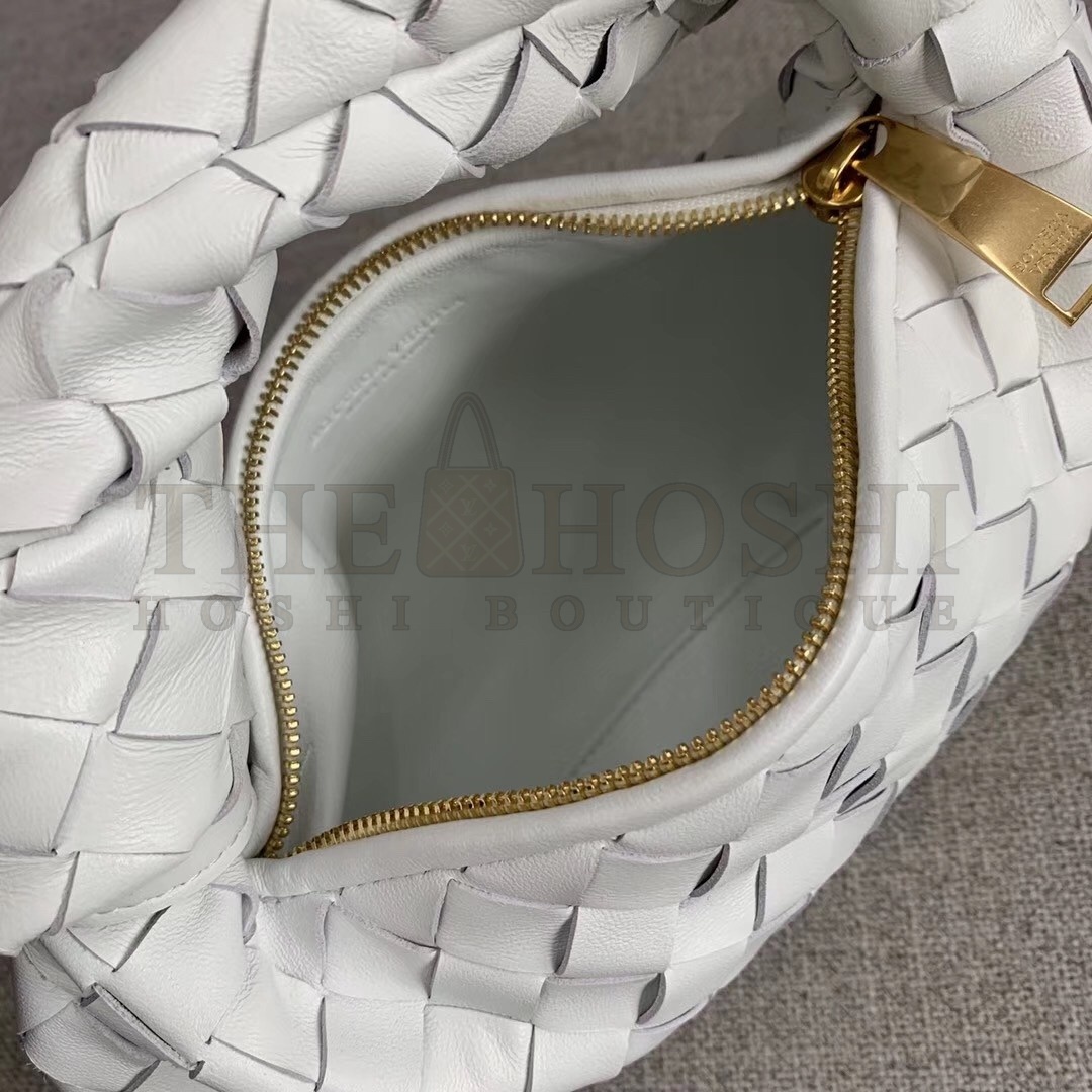 B0tt*ga Ven*ta Mini BV Jodie Bag In White Woven Leather Master Quality