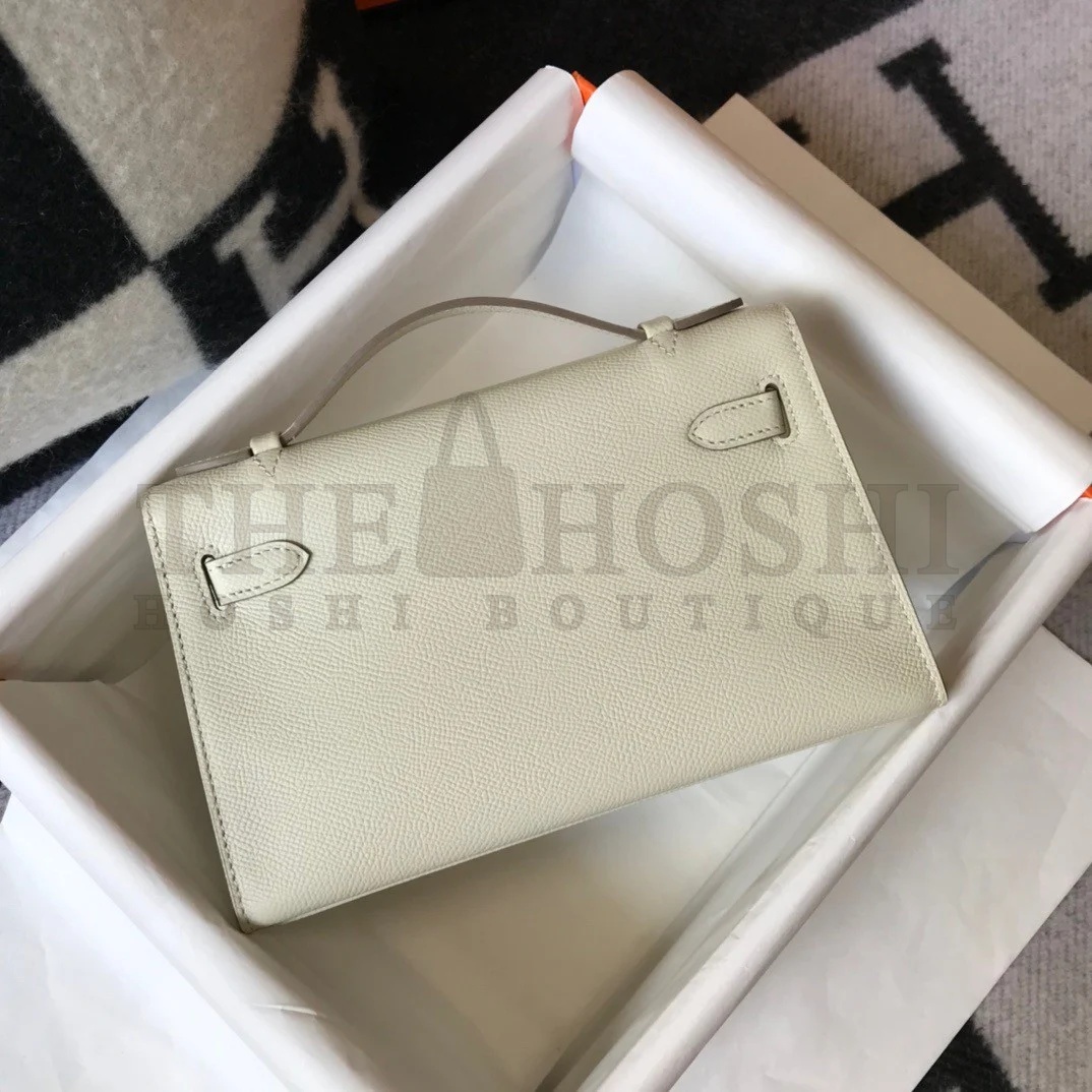 H**me5 Kelly Pochette Clutch Bag In Craie Epsom Leather Master Quality